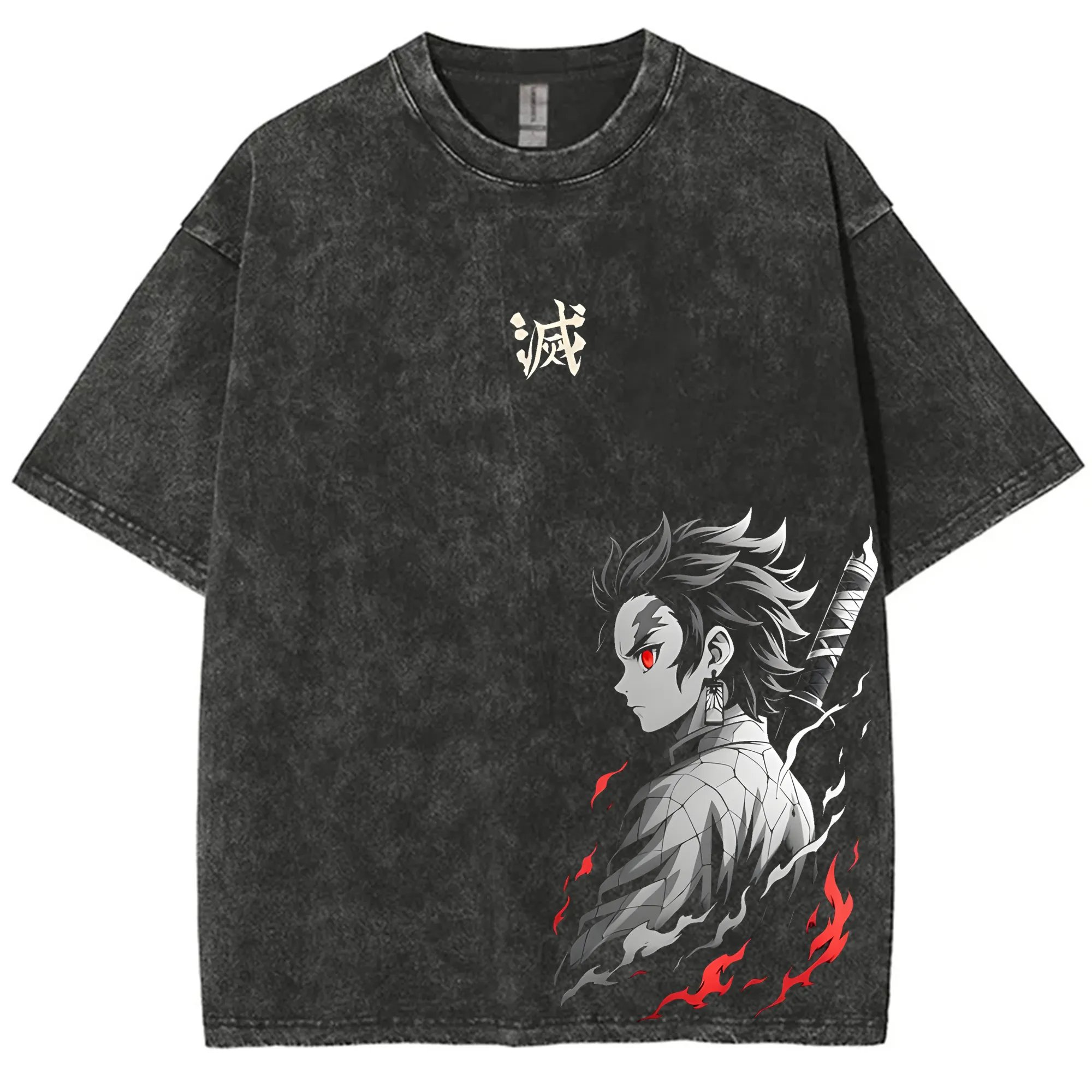 Street Fashion Hats - Koszulka streetwear Demon Slayer vintage z