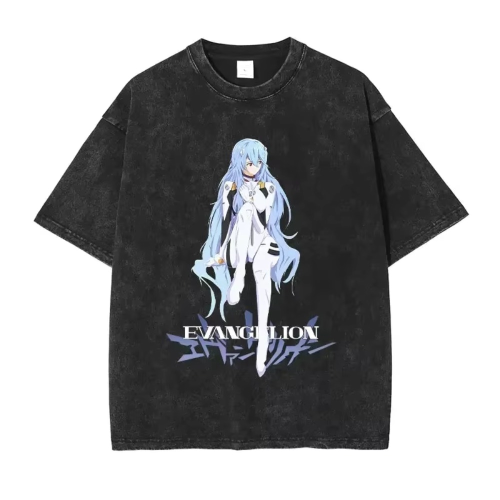 Street Fashion Hats - Męskie koszulki oversize Odzież EVA Anime