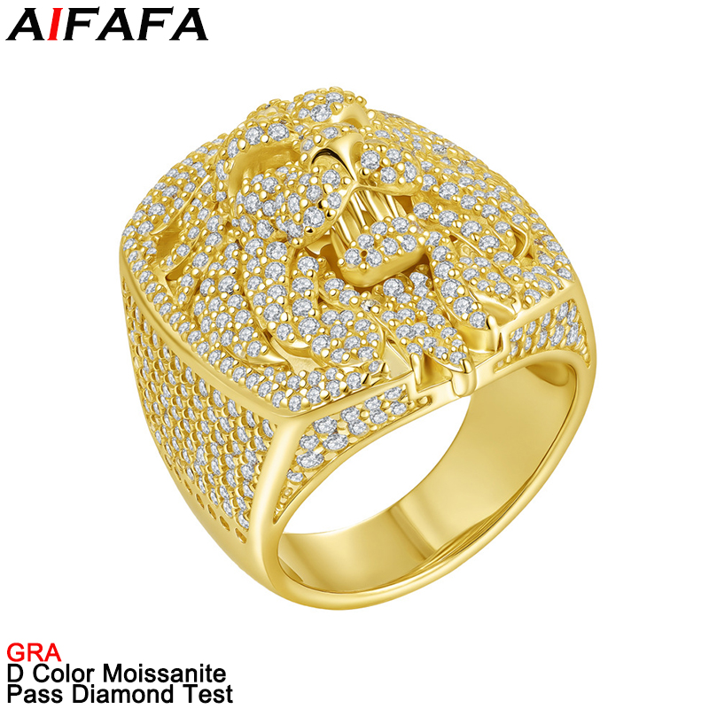 Street Fashion Rings - Pierścionki z moissanitem w kolorze D,