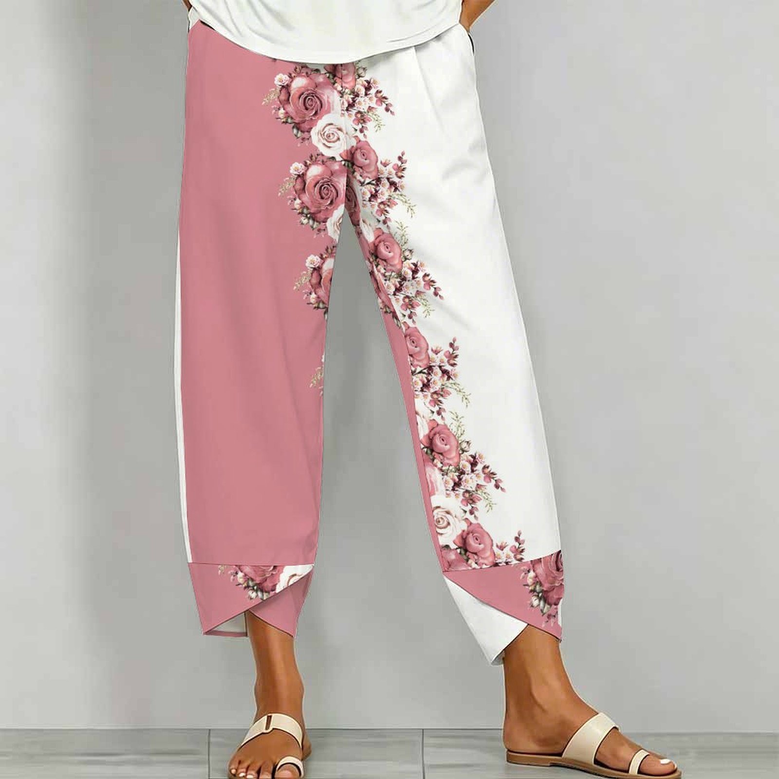 Fashion Street Yoga - Codzienne spodnie casualowe, retro spodnie do