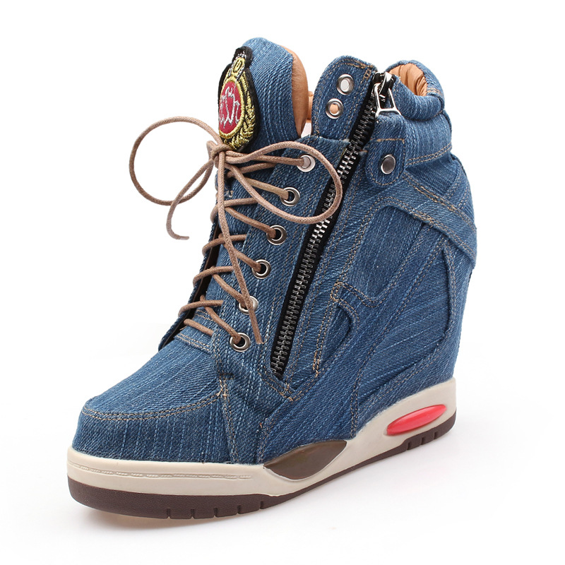 Street Fashion Denim - 2026 Nowe 9cm Wiosenno-Jesienne Botki Jeansowe