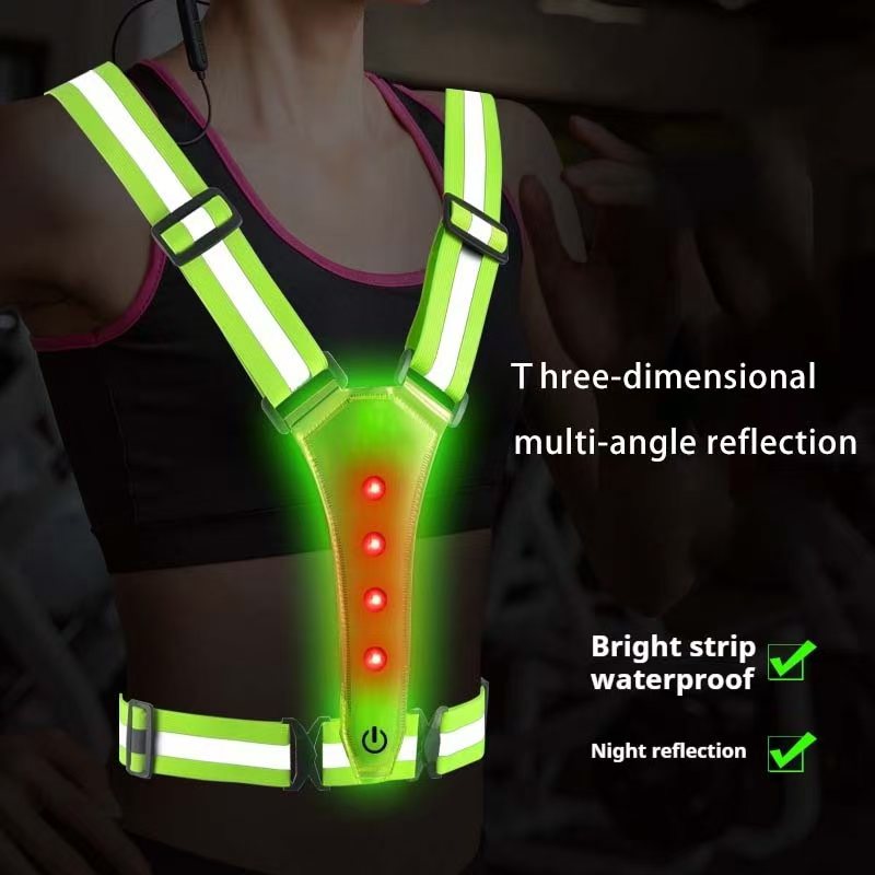 Reflective Jacket Running - Kamizelka LED do biegania, odblaskowa, świecąca,