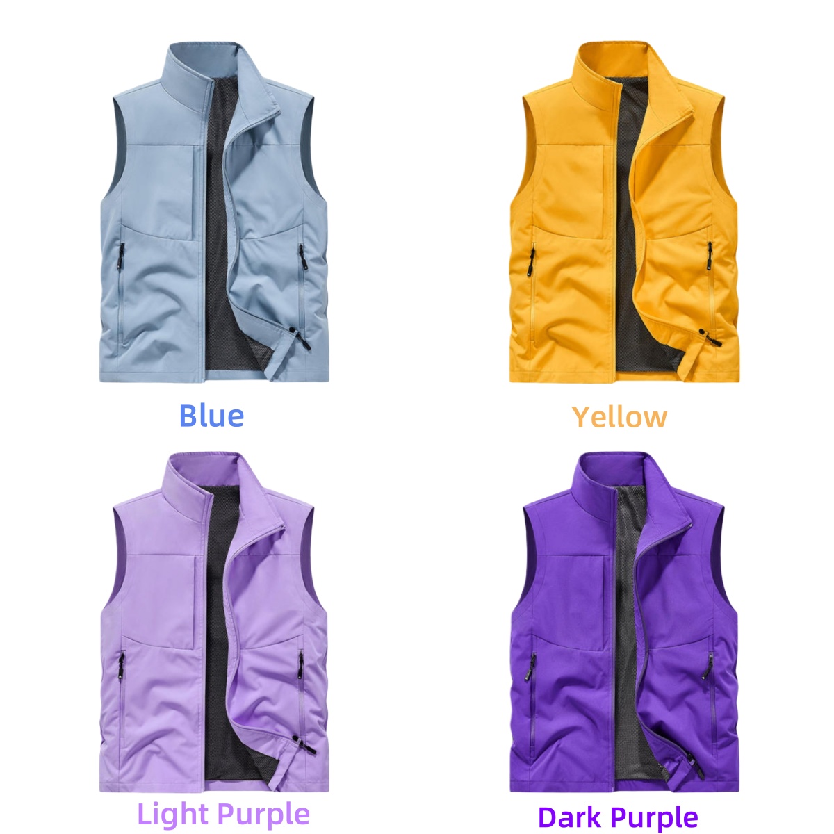 Reflective Jacket Running - Męska kamizelka wędkarska i turystyczna, wodoodporna,