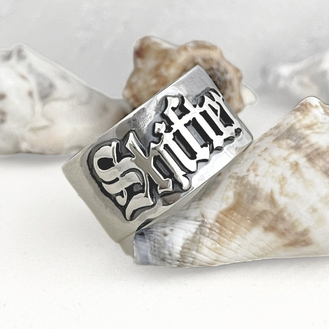 Street Fashion Rings - 12MM męskie gotyckie pierścionki spersonalizowane stary