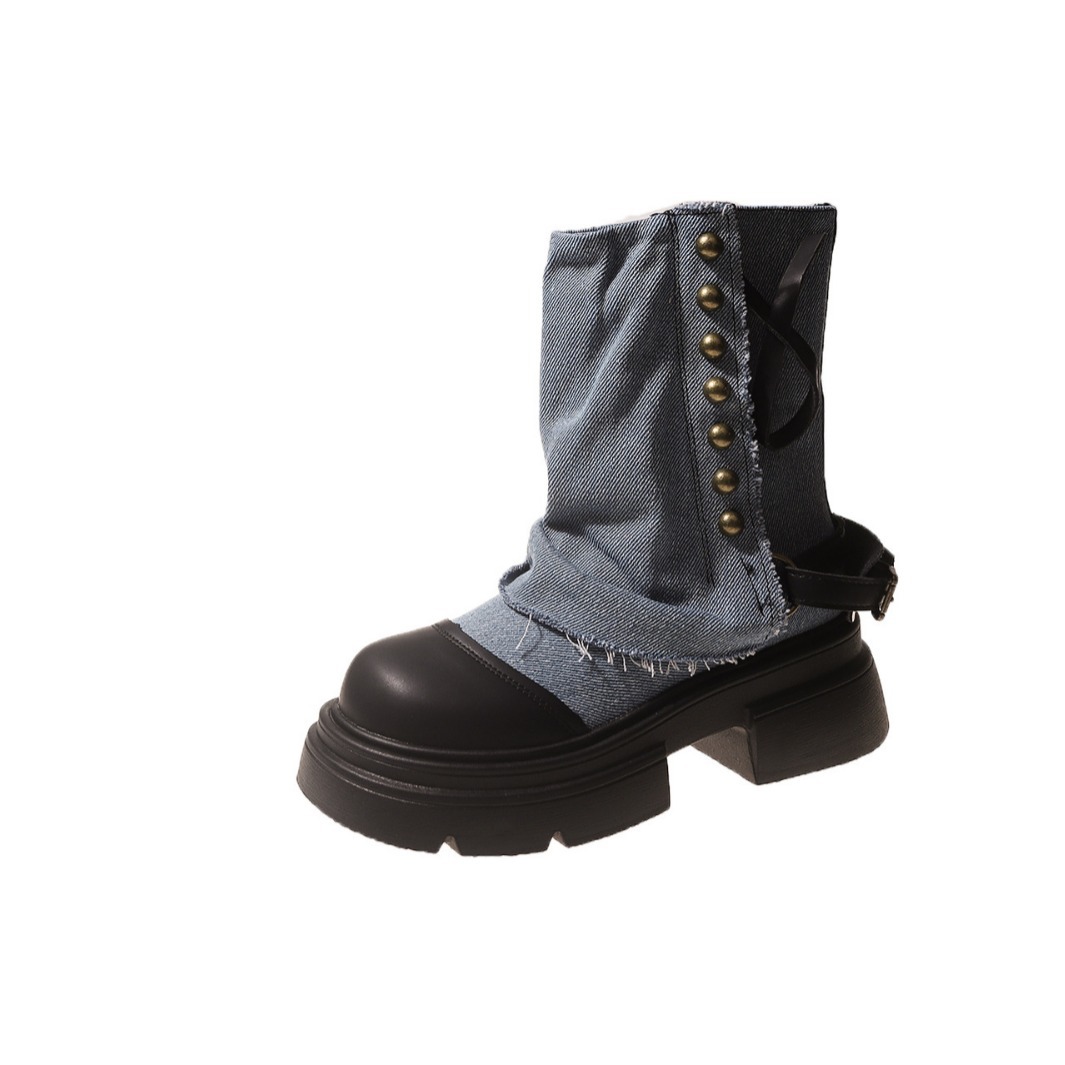 Damskie Botki Brytyjska Moda S – Street Fashion Denim recenzja i cena