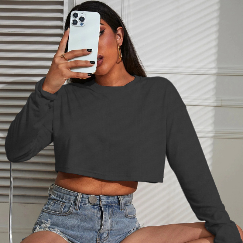 Damskie crop topy, gładkie, ci – Fashion Street Yoga recenzja i cena