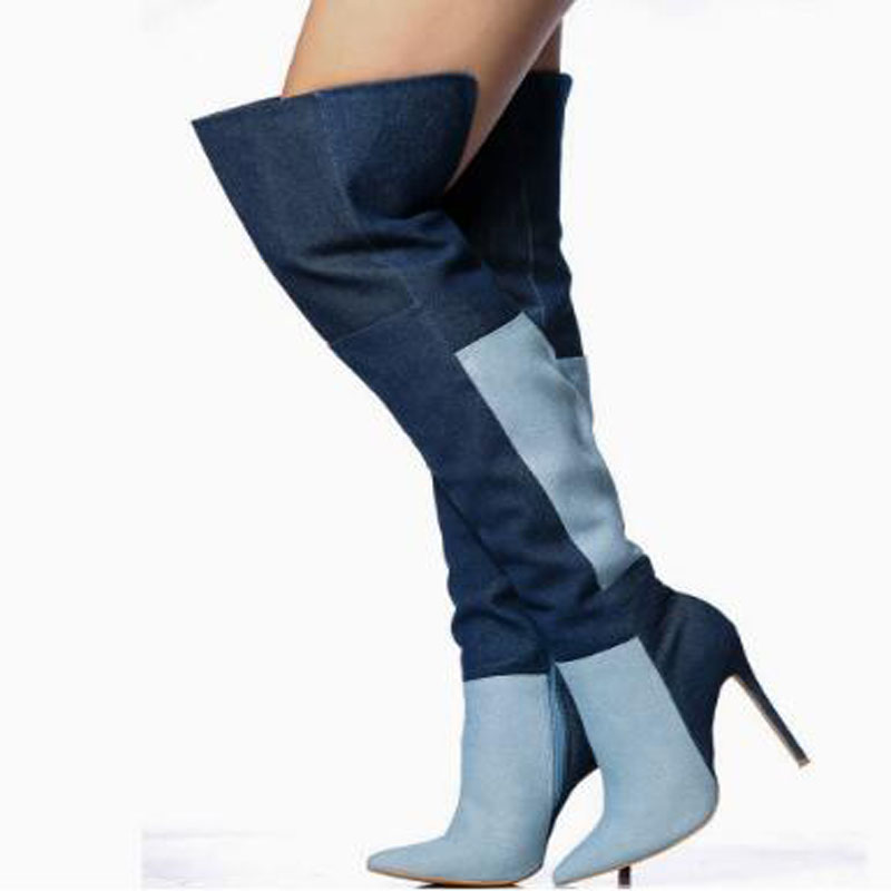 Niebieskie dwukolorowe dżinsow – Street Fashion Denim recenzja i cena
