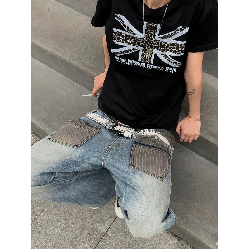 Męskie jeansy w patchworkowy w – Street Fashion England recenzja i cena