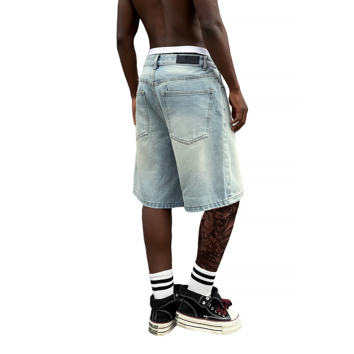 Krótkie, luźne jeansy męskie z – Street Fashion Jeans recenzja i cena