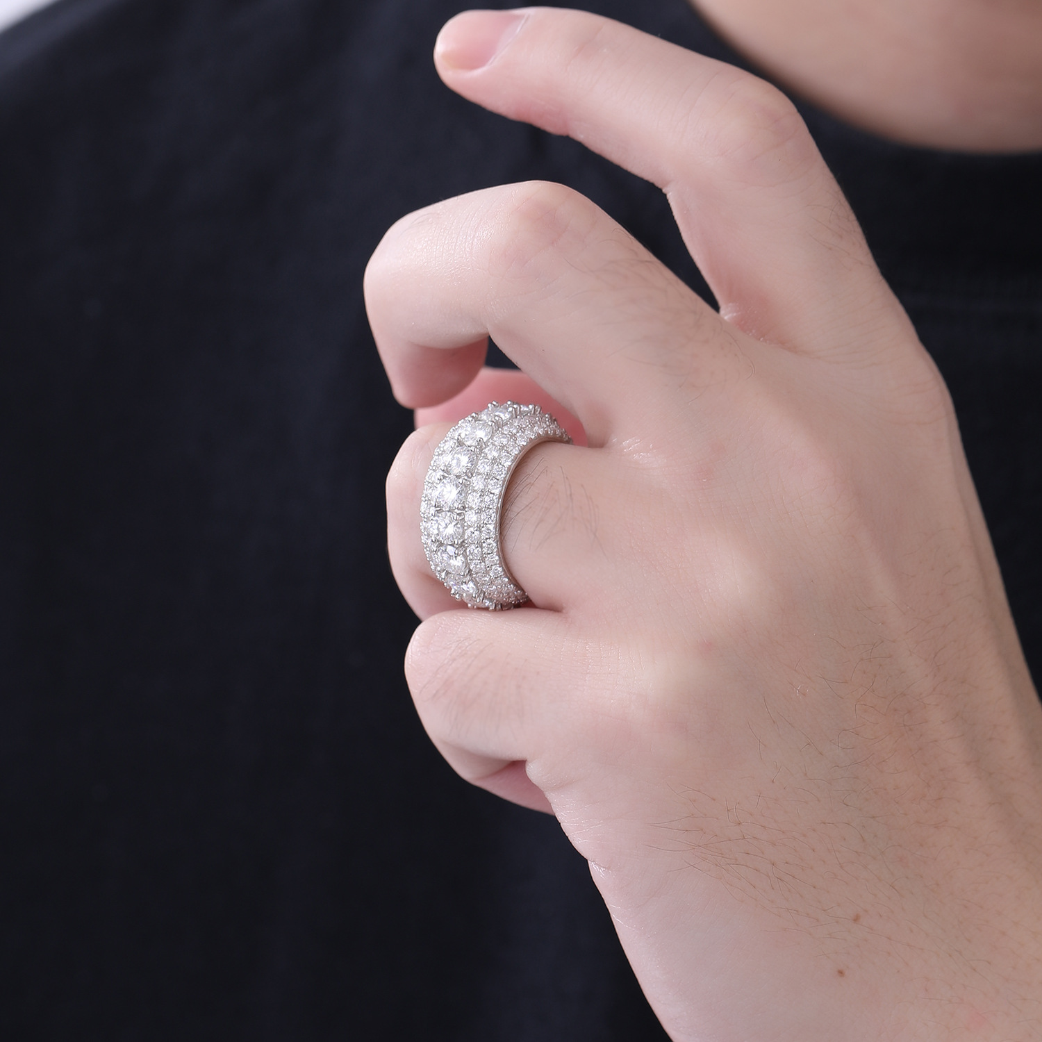 Pierścionek z moissanitem, wyk – Street Fashion Rings recenzja i cena