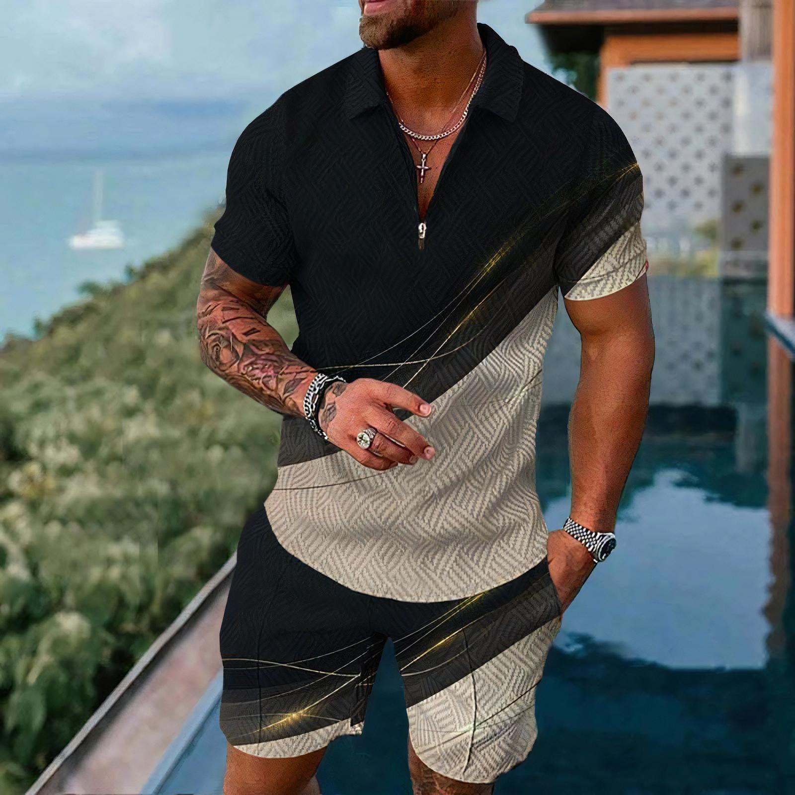Męskie zestawy polo z krótkim  – Street Fashion Style recenzja i cena