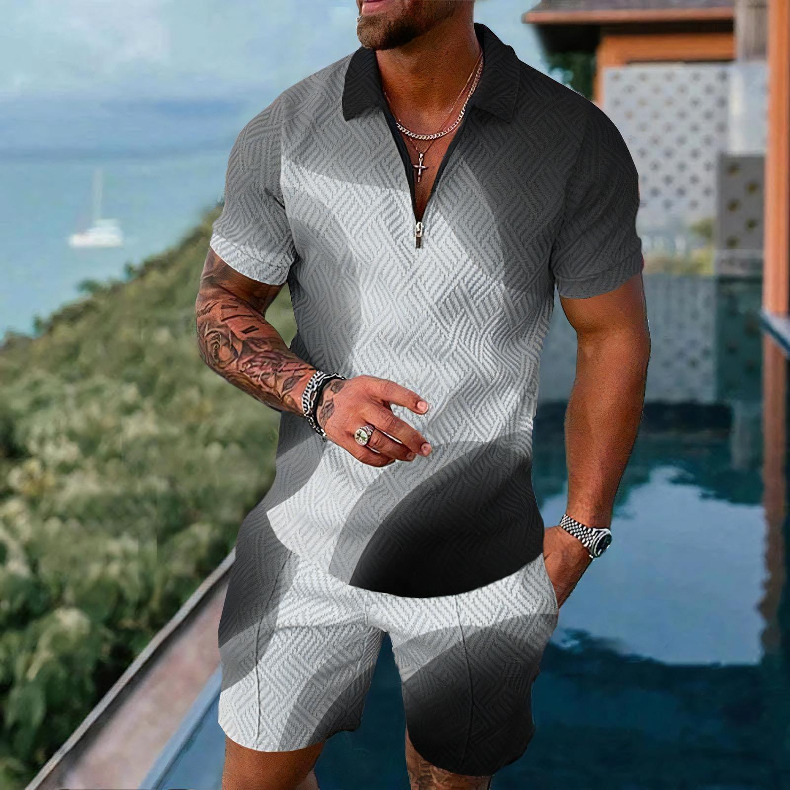 Męskie zestawy polo z krótkim  – Street Fashion Style recenzja i cena