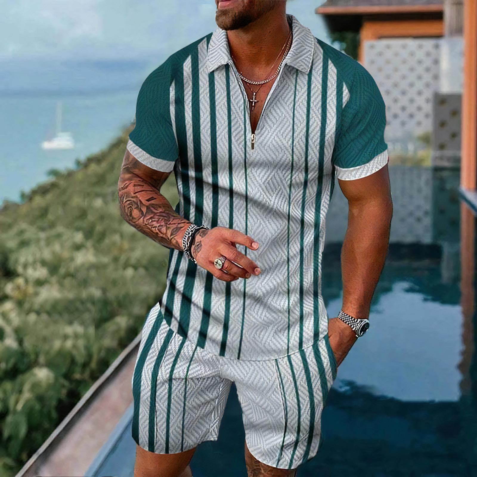 Męskie zestawy polo z krótkim  – Street Fashion Style recenzja i cena