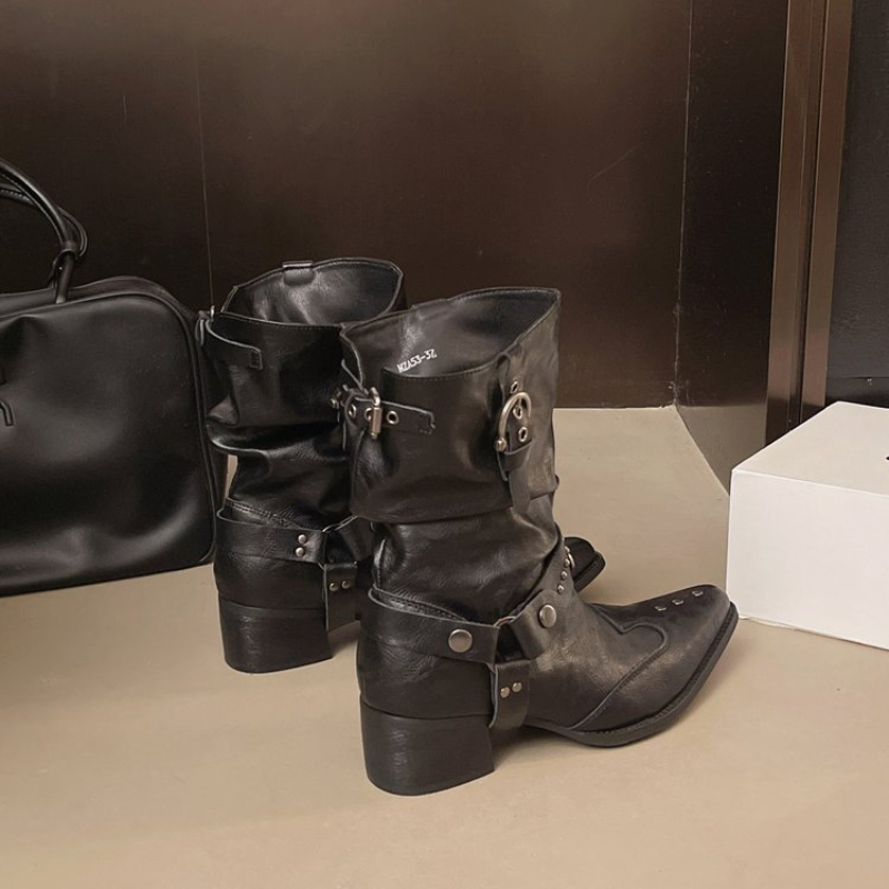 Botki motocyklowe Y2k do połow – Street Fashion Denim recenzja i cena