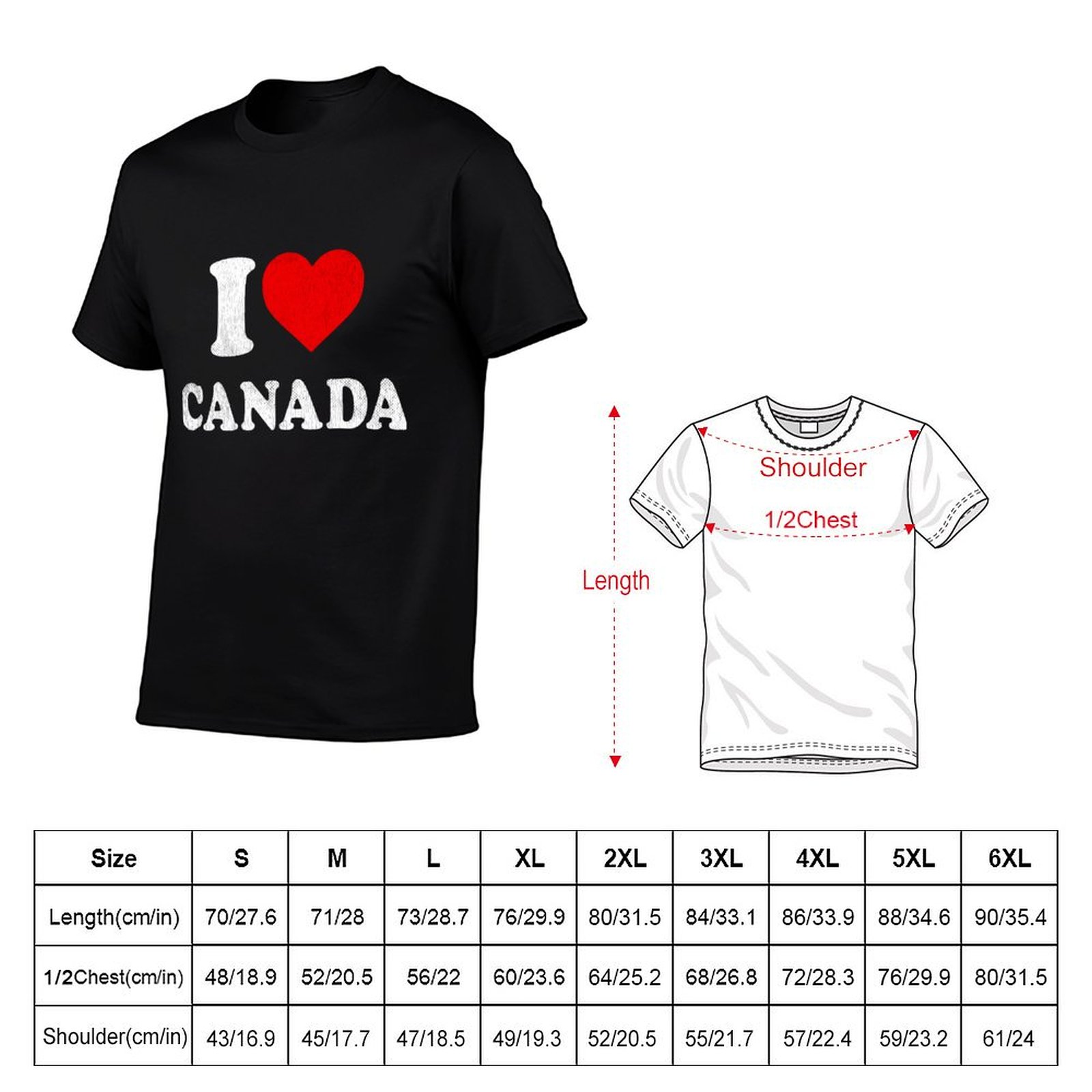 Koszulka I Love Canada, pamiąt – Street Fashion Canada recenzja i cena